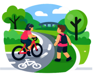 piste cycle transparent